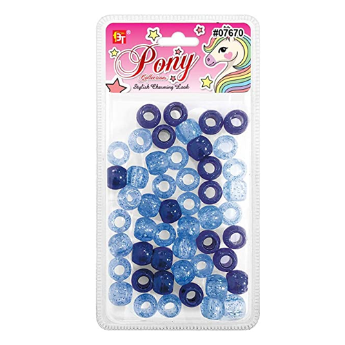 Beauty Town Large Round Beads Galactic Blue