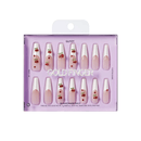 Glitzy 3D Press-On Nails in Countenance – 2X-Long Coffin Fake Nails 28 Pc Kit
