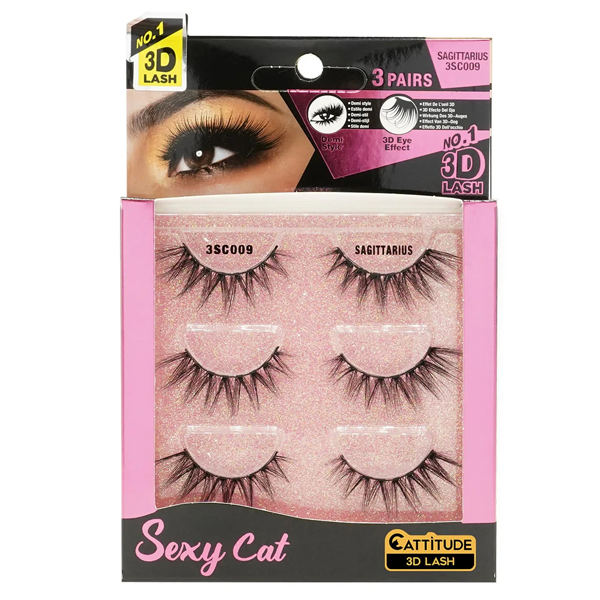 EBIN Sexy Cat Eyelash 3 Pair Extensions 3Sc009 - Sagittarius
