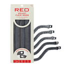 Red Heatless Curling Velvet Flexi Rods with Snap Closure