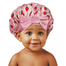 Red Baby Satin Adjustable Bonnet for Curls BH22