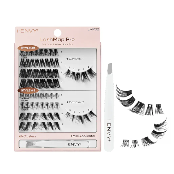 Kiss LashMap Pro Lash Cluster Kit with Mini Tweezer – Beginner Friendly DIY Eyelash Extensions (Copy)