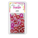 Dream World Hair Beads Striped Mixed Pink