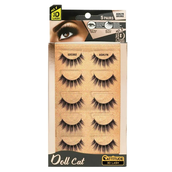 EBIN Doll  Cat Eyelash 5 Pair Extensions 5DC002 - Ashlyn