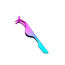 Eyelashes Tweezers Blued Metal & Gold