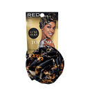 Red Luxe Silky Top Knot Satin Turban