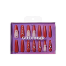 Glitzy 3D Press-On Nails in Pleasant – 3X-Long Coffin Fake Nails 28 Pc Kit.