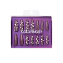 Glitzy 3D Press-On Nails in Countenance – 2X-Long Coffin Fake Nails 28 Pc Kit