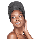 Red Satin - Lined Infinty Turban HQ406 Charcoal