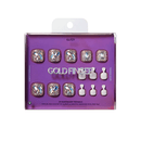 Glitzy 3D Press-On Toenails in Crown Jewels – Wider Fit Fake Toes
