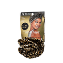 Red Luxe Silky Top Knot Satin Turban HQ57 Leopard HQ57