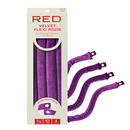 Red Heatless Curling Velvet Flexi Rods with Snap Closure HRF78