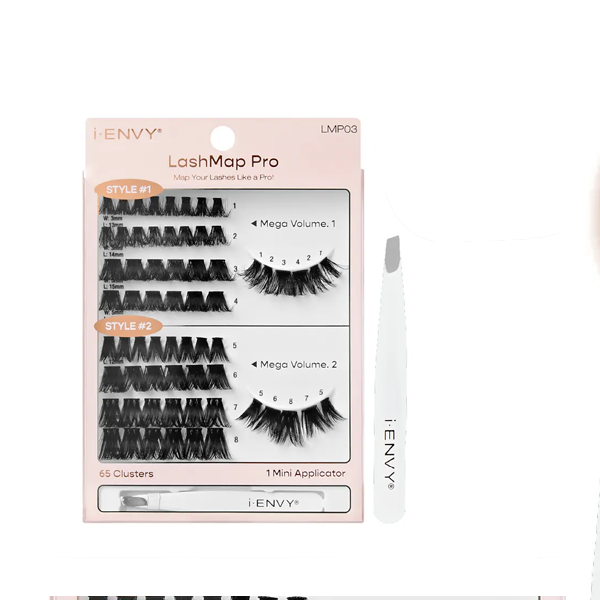 Kiss LashMap Pro Lash Cluster Kit with Mini Tweezer – Beginner Friendly DIY Eyelash Extensions (Copy)
