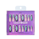 Glitzy 3D Press-On Nails in Boss Lady – X-Long Coffin Fake Nails Luxury Glue On Nails, 28 Pc Kit