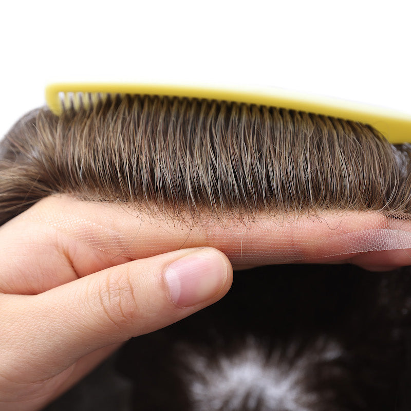 Shunfa Hair Full French lace hair replacement for men with invisible hairline