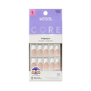 Kiss Core French Tip Press-On Fake Nails Short Almond - Every Minute