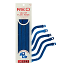 Red Heatless Curling Velvet Flexi Rods with Snap Closure HRF75