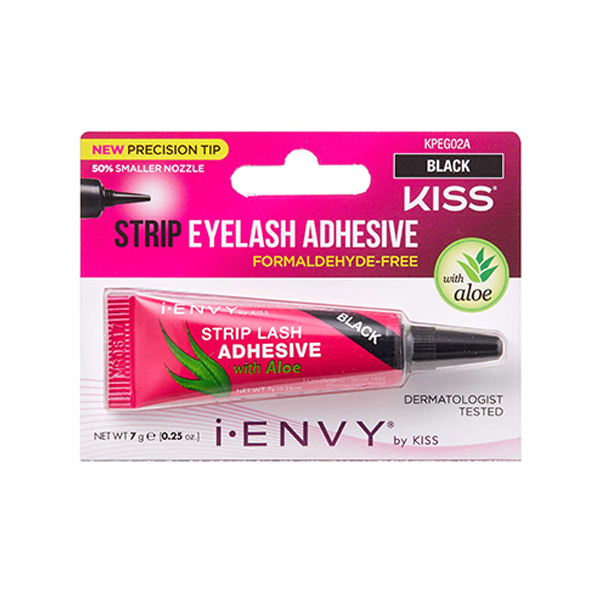 KISS IEK ALOE INFUSED STRIP LASH GLUE BLACK