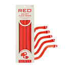 Red Heatless Curling Velvet Flexi Rods with Snap Closure HRF76