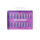 Glitzy 3D Press-On Nails in Boss Lady – X-Long Coffin Fake Nails Luxury Glue On Nails, 28 Pc Kit