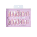 Glitzy 3D Press-On Nails in Boss Lady – X-Long Coffin Fake Nails Luxury Glue On Nails, 28 Pc Kit