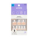 Kiss Core French Classic & Timeless Glue-On Toenails - Two of a Kind CFT20