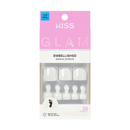 Kiss GLAM Embellished Press on Fake Toenails Short GTW03
