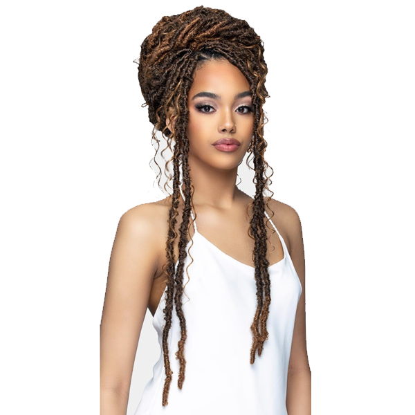 Bobbi Boss Human Hair Blend Crochet Braids - Deep Curl Boho Locs 26"