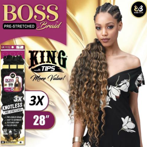 Bobbi Boss Knotless King Tips Ocean Wave 28" 3X