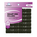 Dream World Snap-On Rollers - 14 PCS - Small - Black - 1/2" - BR67111