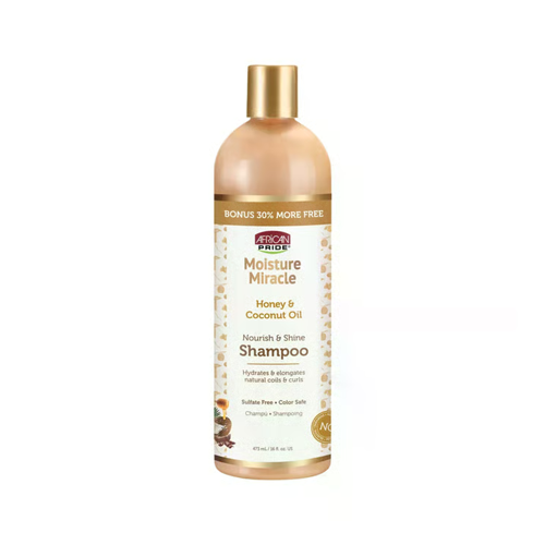 African Pride Moisture Miracle Honey & Coconut Oil Shampoo 16 oz.