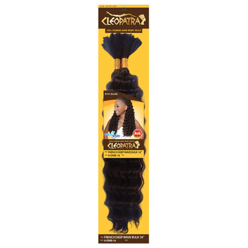 Eve Hair Cleopatra French Deep Wave 100% Human Braiding Hair Bulk 14"