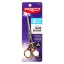 Kiss Red Straight Hair Shear 6.5"