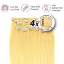 Hair Couture 9 Pieces Clip On Extensions Jerry Wave - 100% Human Remy European Fine Texture