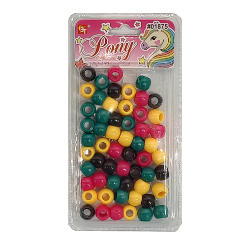 Beauty Town Small Round Beads Black/Pink/Green/Yellow