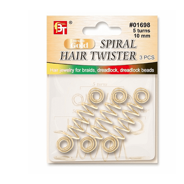 Beauty Town Jewelry Spiral Hair Twister 8MM Gold