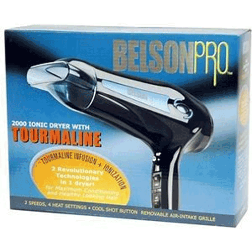 Belson Pro 2000 Watt Ionic Hair Dryer With Tourmalin
