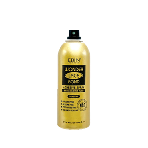 Ebin New York Wonder Lace Bond Adhesive Spray Extreme Firm Hold Sensitive 2.7 oz.