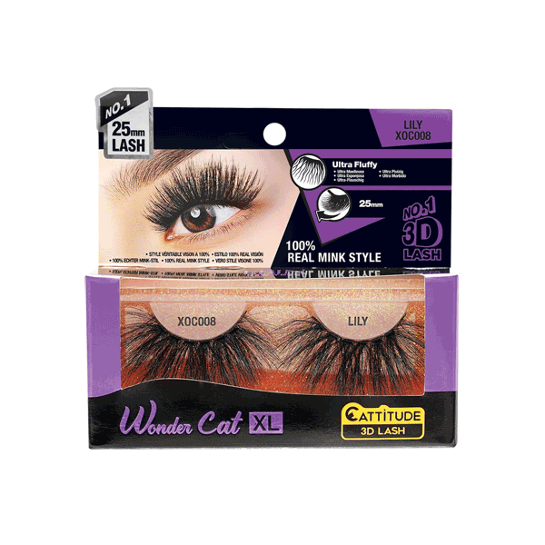 EBIN Wonder Cat XL 25mm 3D Faux Mink Lashes 008 - Lily