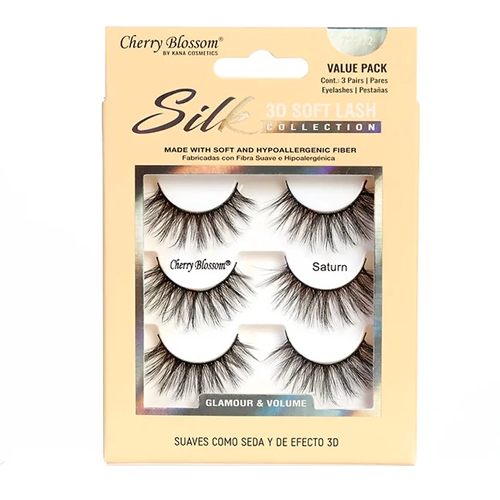 Cherry Blossom 3D Silk Lashes - Saturn - 3 Pack
