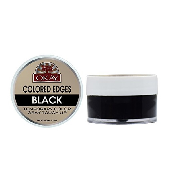 Okay Colored Edges Black 0.50 oz.
