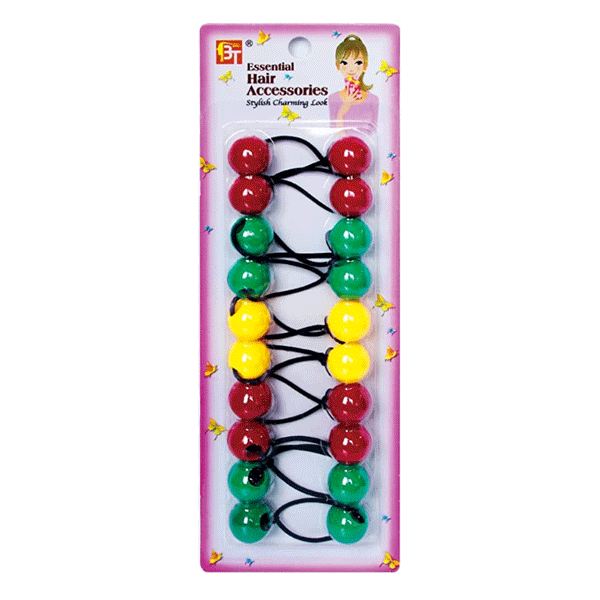 Beauty Town Ponytail Holder20mm red, Green, Bule 06234