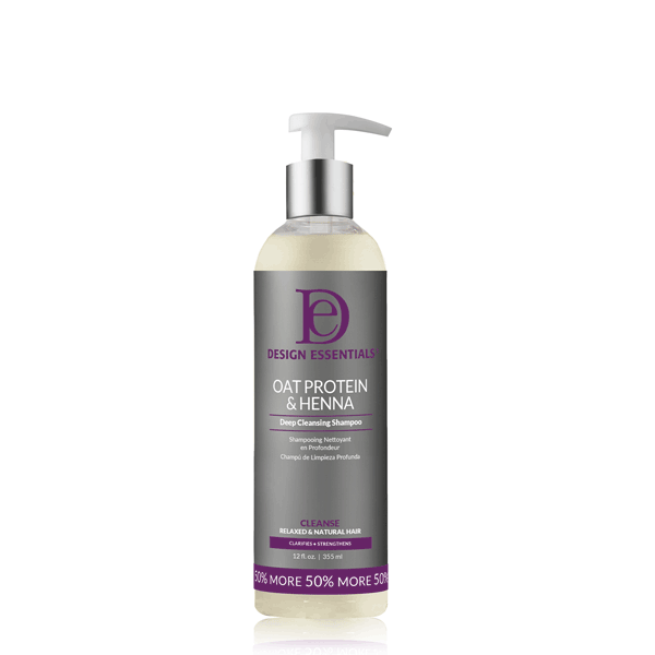 Desing Essentials Oat Protein & Henna Deep Cleansing Shampoo 12 oz.