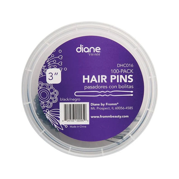 Diane Hair Pins 3" Black
