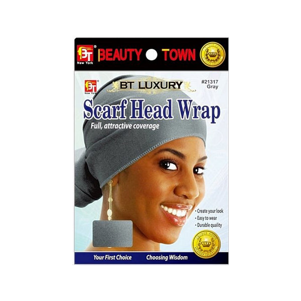 Beauty Town Headwrap Scarf Light Gray