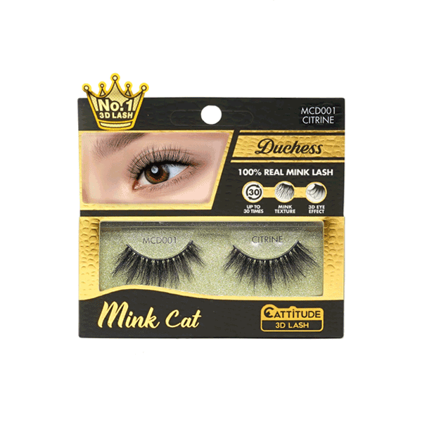 EBIN Duchess Mink Cat 3D Lashes 001 - Citrine