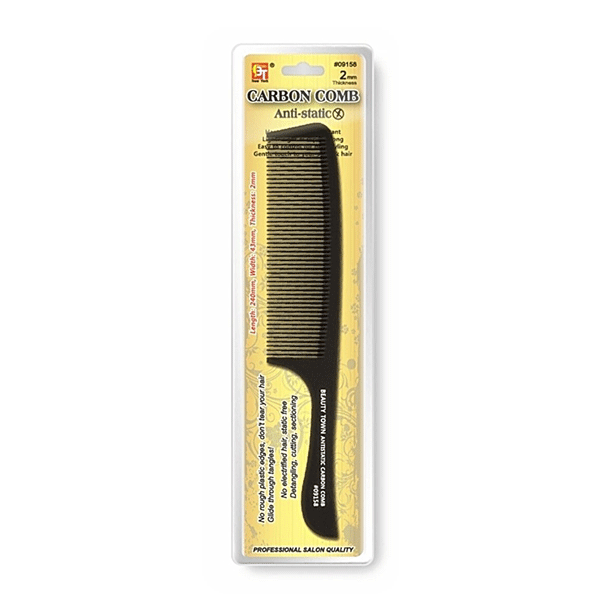 Beauty Town Carbon Clipper Comb With Handle 2mm