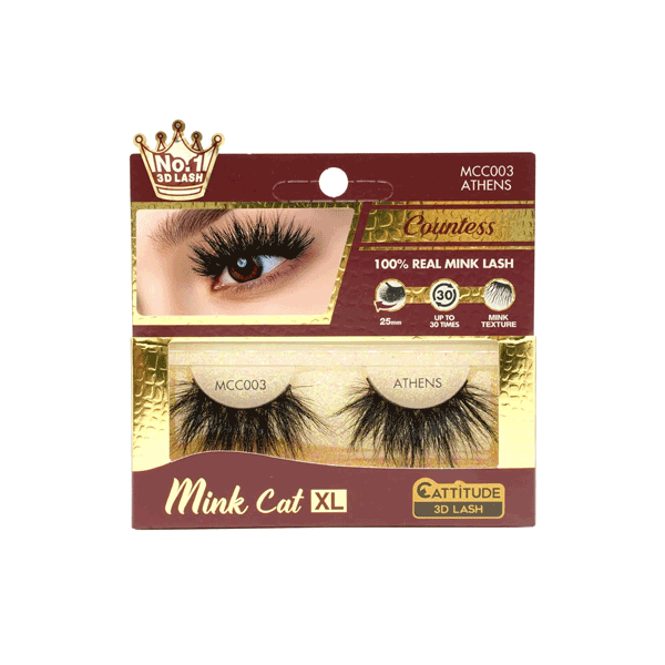 EBIN Countess Mink Cat 25mm 3D Lashes 003 - Athens