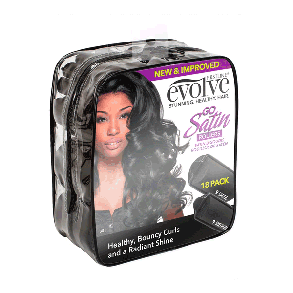 Firstline Satin-Covered Rollers 18-Pack, 850