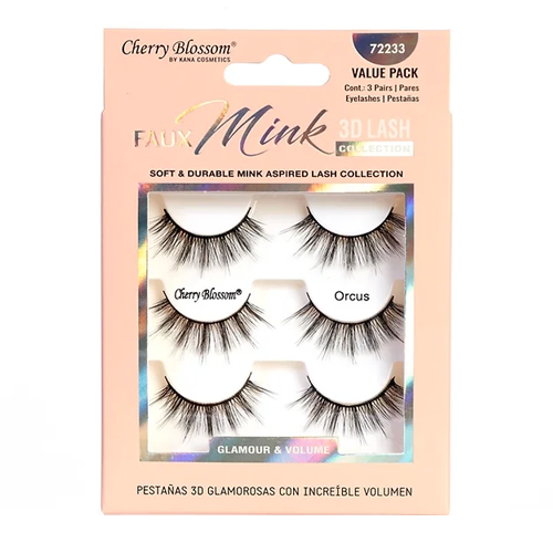 Cherry Blossom 3D Silk Lashes - Orcus - 3 Pack